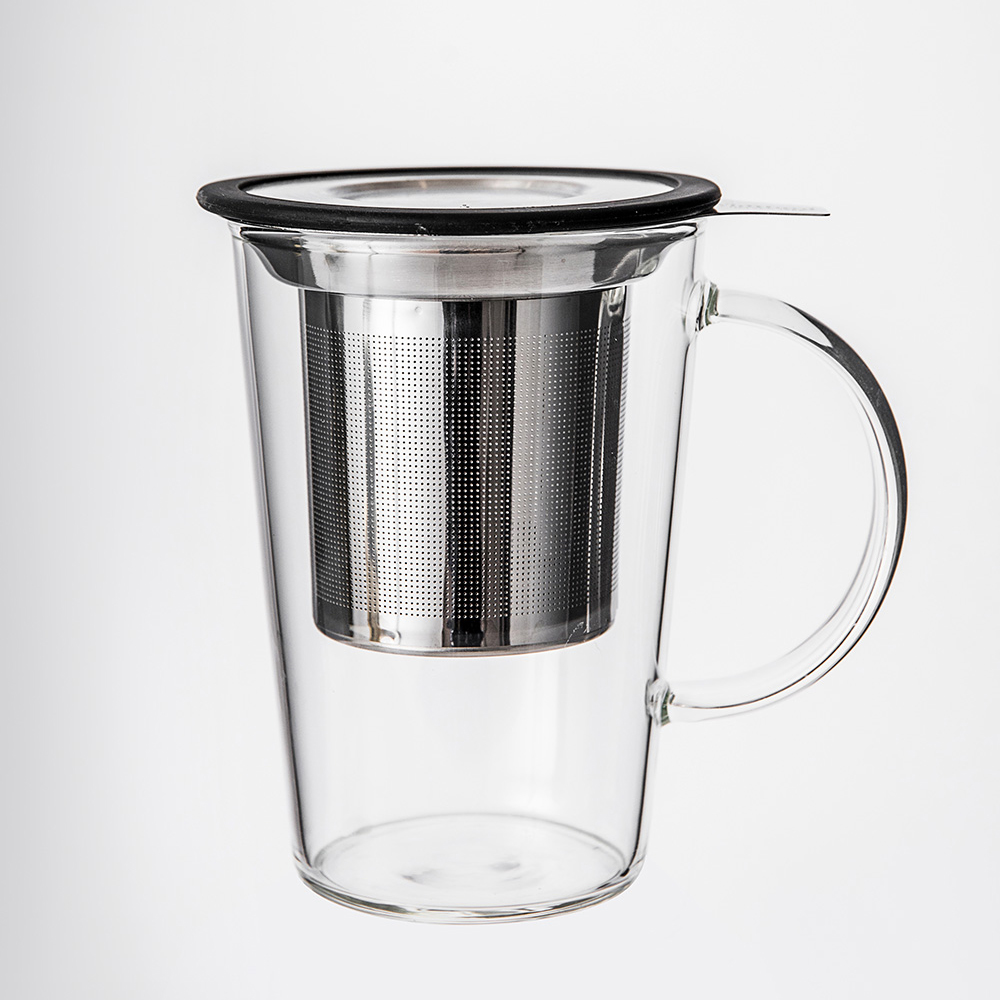 Glass tea cup 304 stainless steel filter
