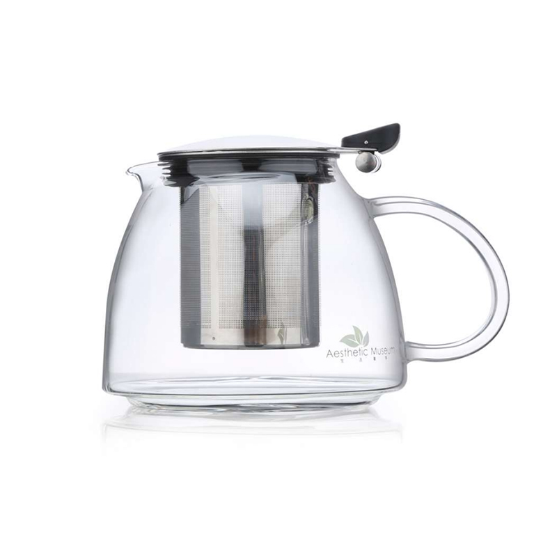 Heat resistant glass teapot, Nordic style stainless steel filter, flower tea pot, brewing teapot CK-