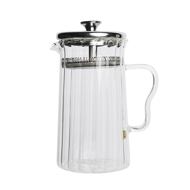 04 stainless steel French press lid cold water bottle Japanese household heat-resistant glass cold w